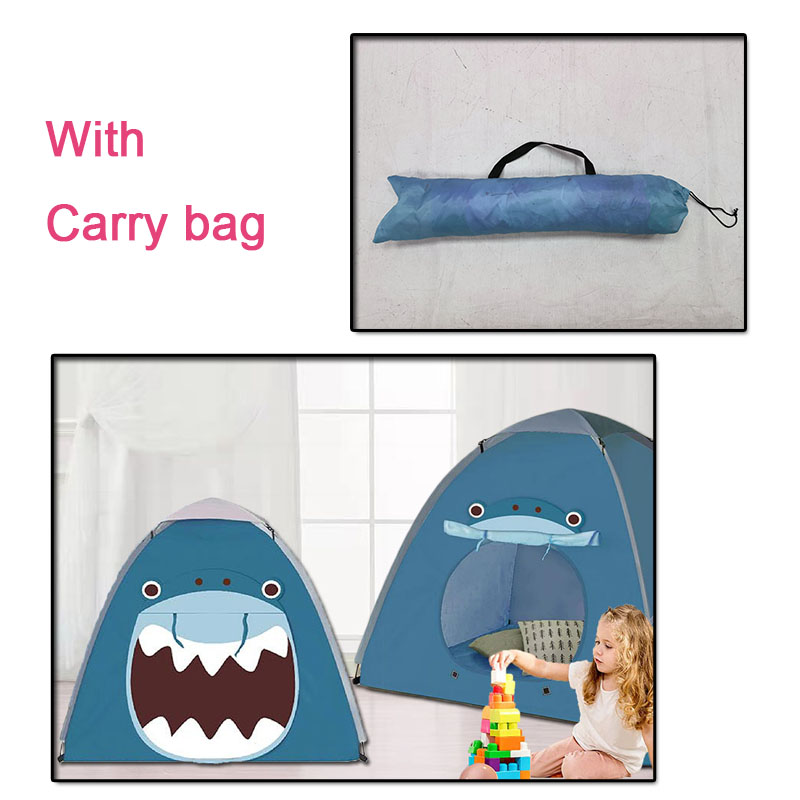 Blue Shark fish design kids play tent, fortable and easy assemble dome