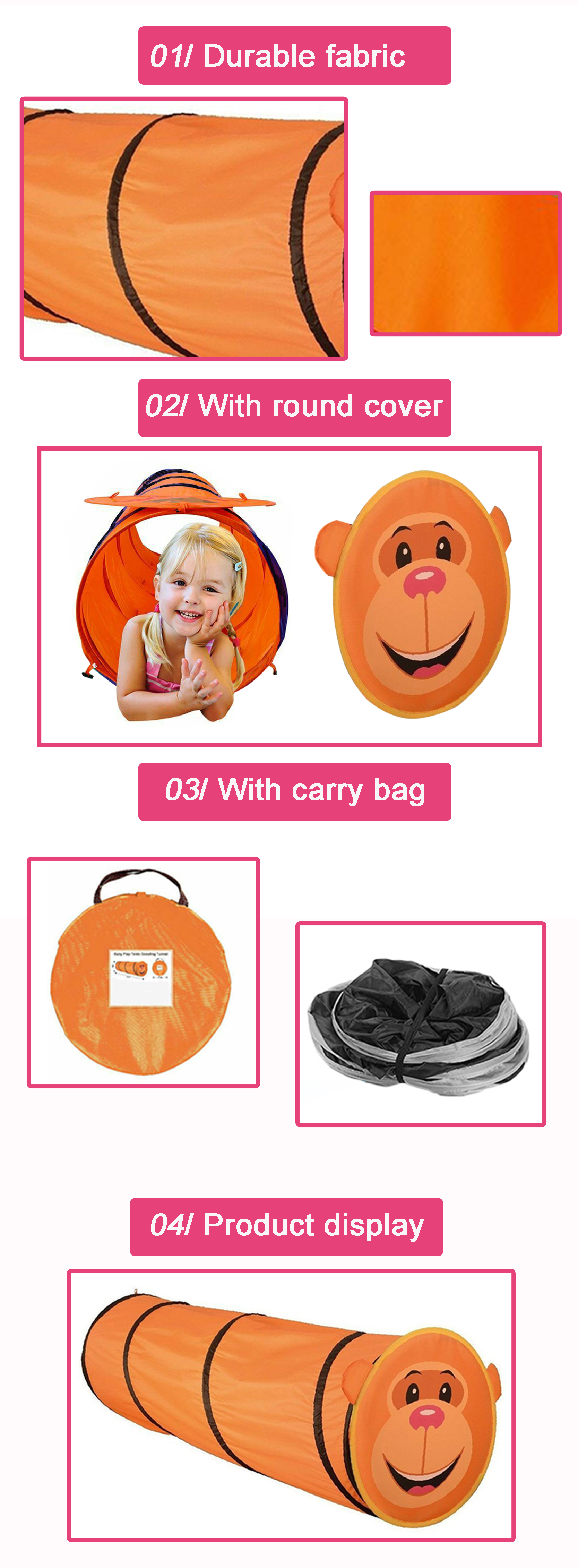 Monkey Design Kids Crawling Tunnel Play Tent Buy Monkey design crawl