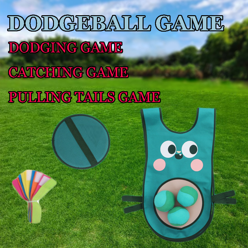OEM Design Vest Dodgeball Game for Kids Throw Target Toss and Catch Ball Pulling Tails Sticky